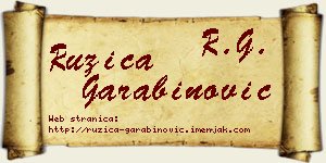 Ružica Garabinović vizit kartica